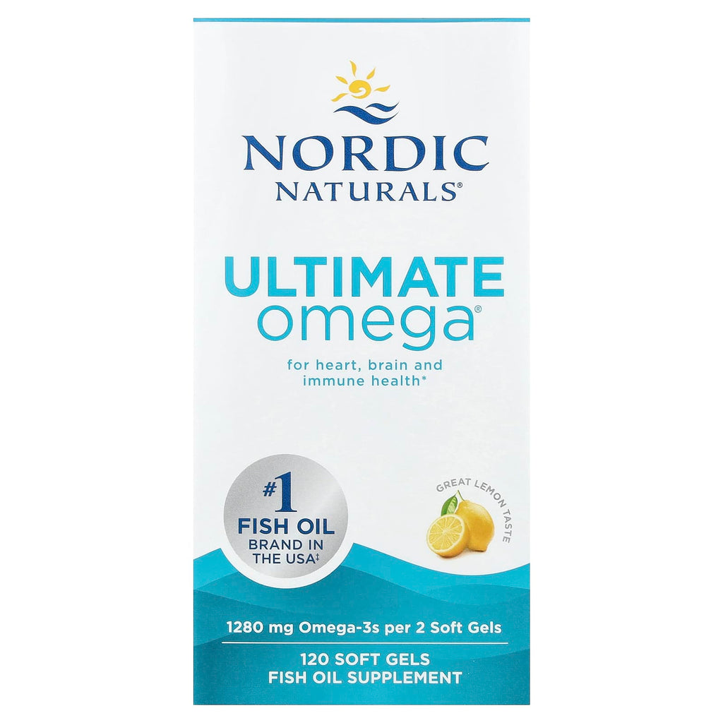 Nordic Naturals, Ultimate Omega®, Lemon, 120 Soft Gels (640 mg per Soft Gel)