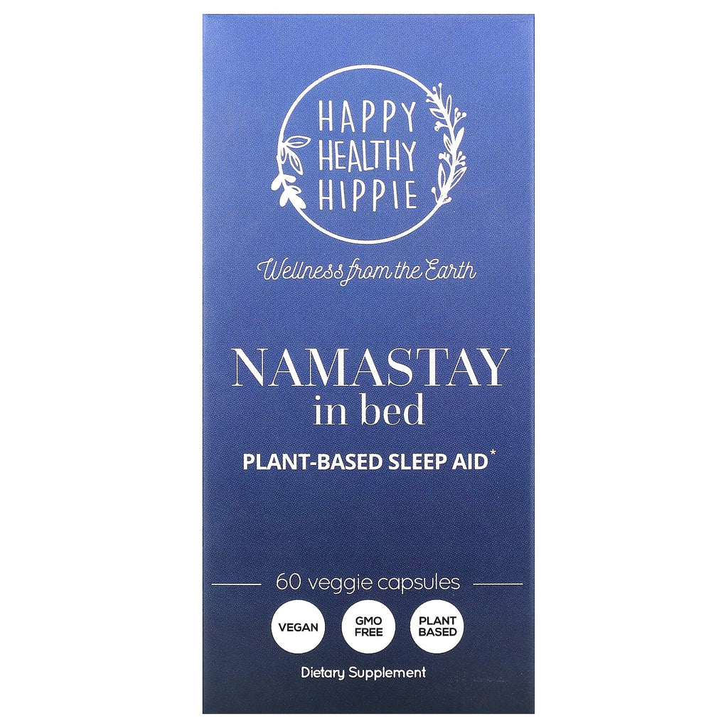 Happy Healthy Hippie, Namastay In Bed, Plant-Based Sleep Aid, 60 Veggie Capsules
