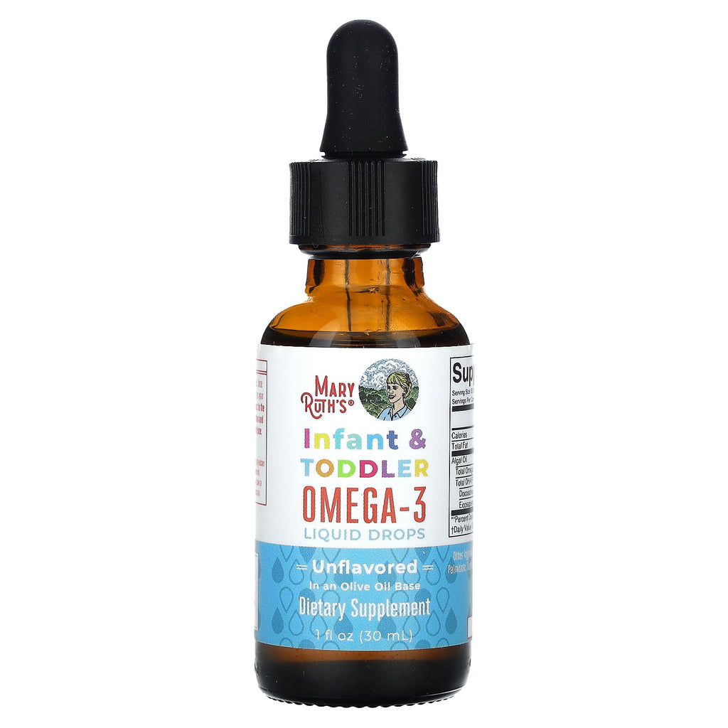 MaryRuth's, Infant & Toddler Omega-3 Liquid Drops, 6 Months - 3 Years, Unflavored, 1 fl oz (30 ml)