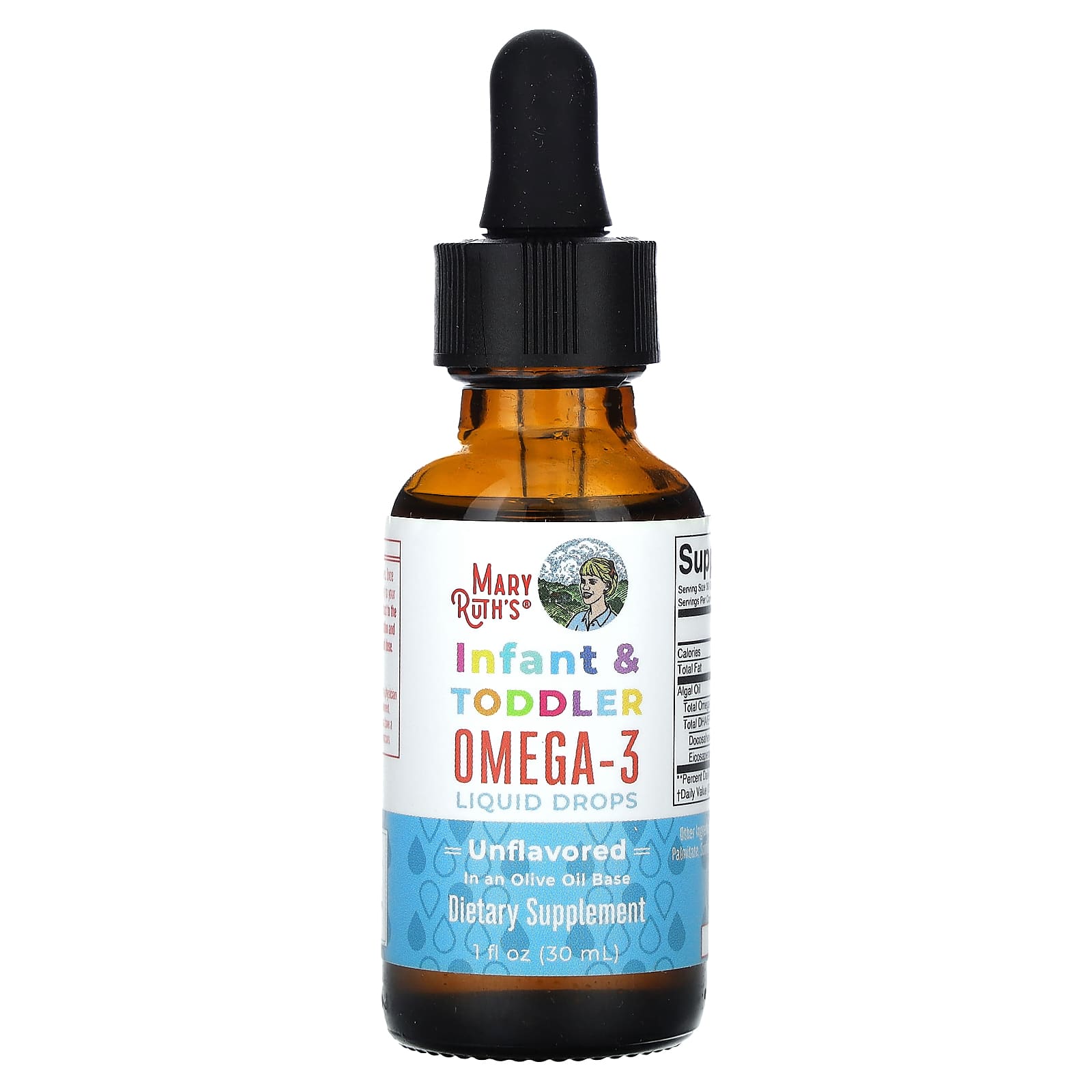MaryRuth's, Infant & Toddler Omega-3 Liquid Drops, 6 Months - 3 Years, Unflavored, 1 fl oz (30 ml)