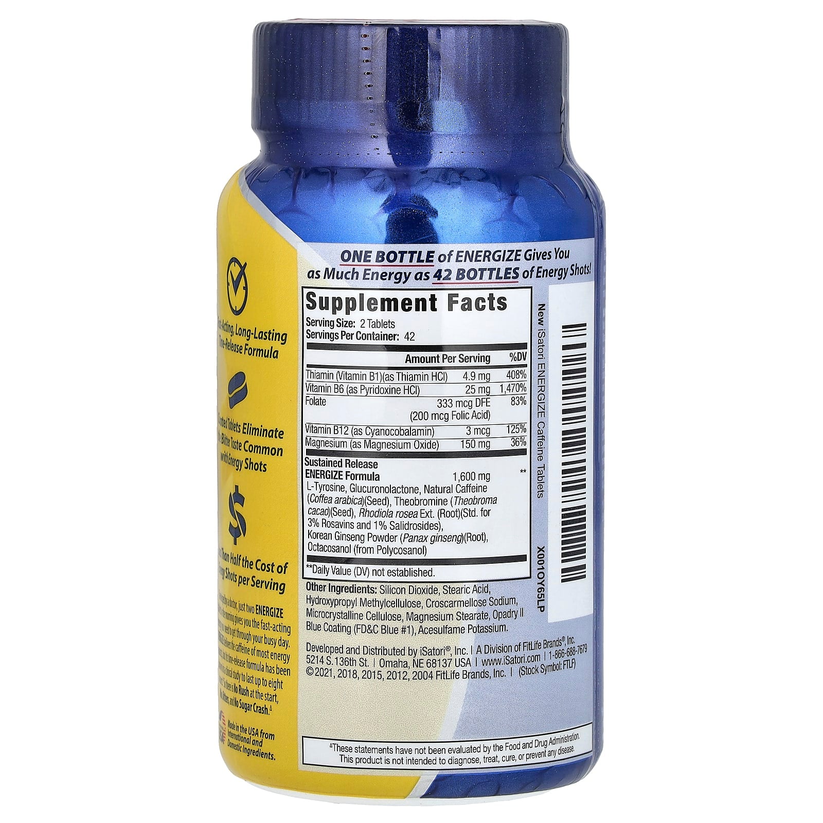 Isatori, Energize, The All Day Energy Pill, 84 Tablets