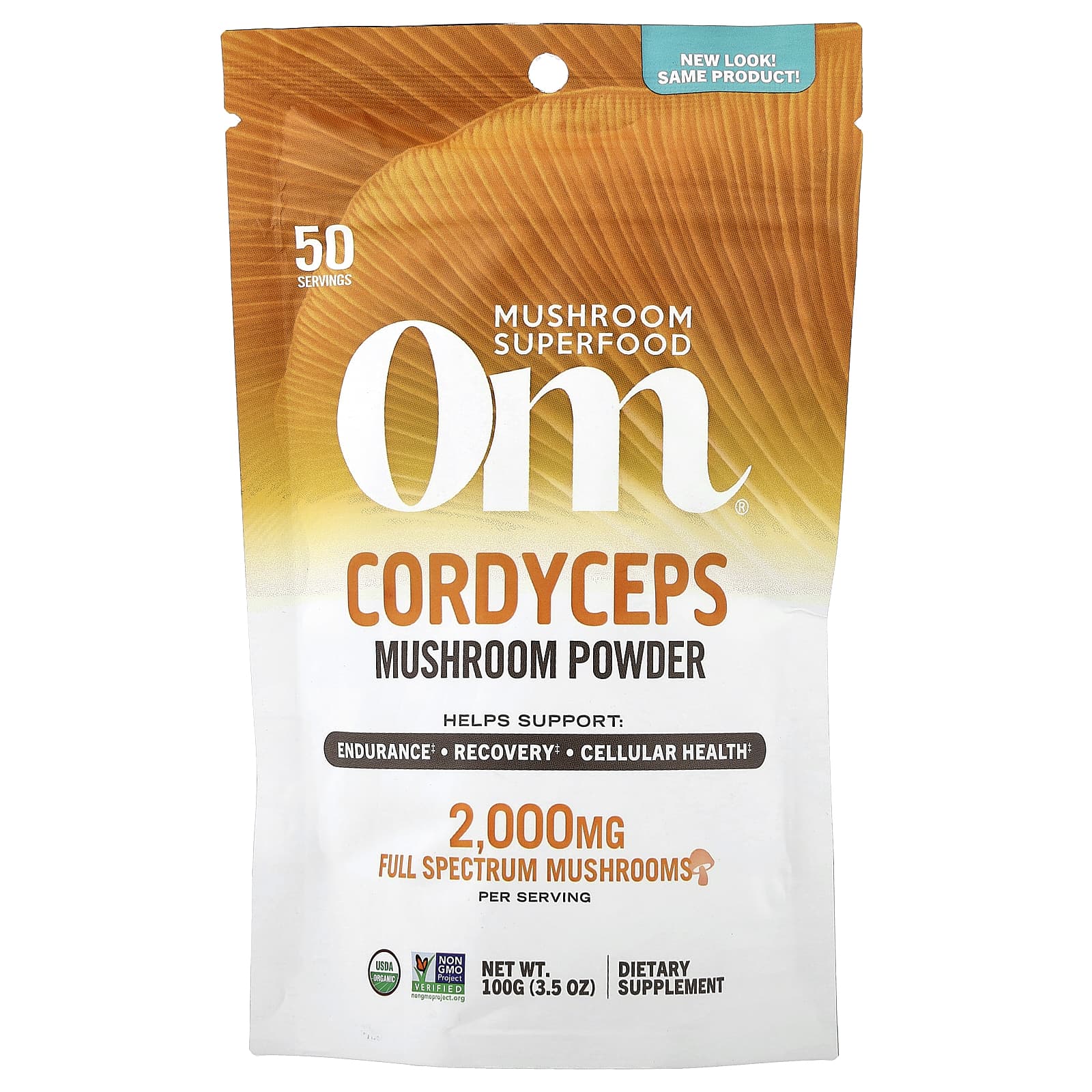 Om Mushrooms, Mushroom Powder, Cordyceps, 3.5 oz (100 g)