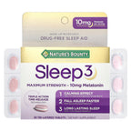 Nature's Bounty, Gold Series, Sleep 3, Maximum Strength, 30 Tri-Layered Tablets