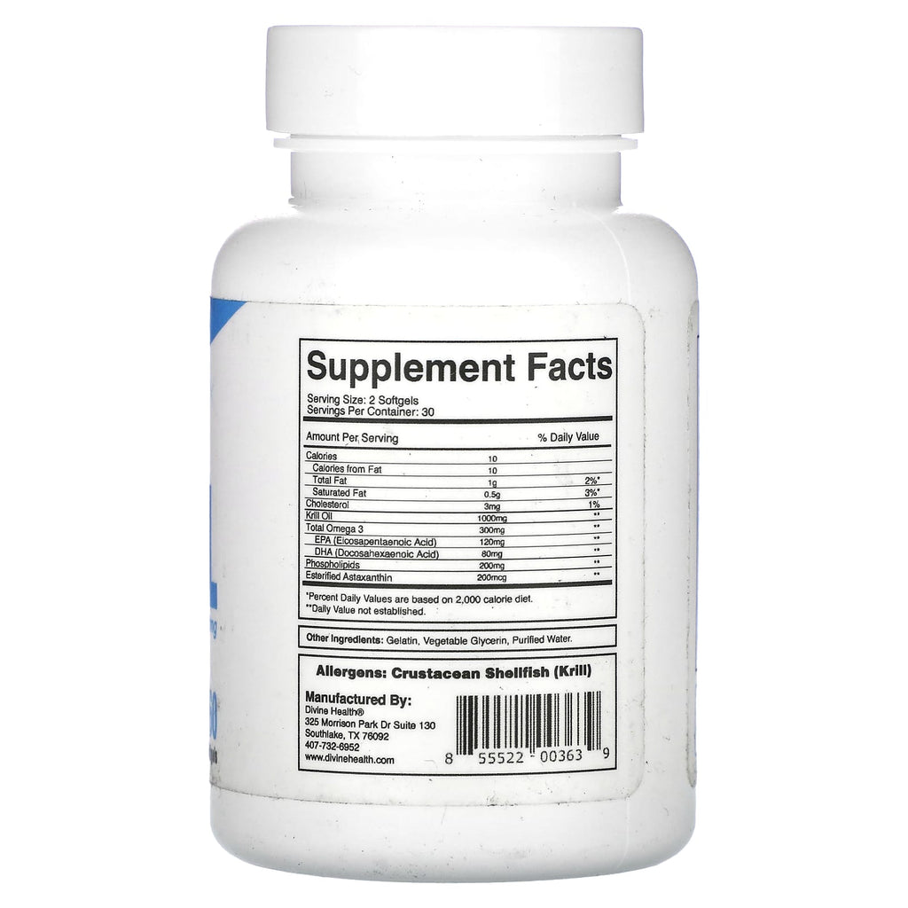 Divine Health, Dr. Colbert M.D. Living Krill, 60 Softgels