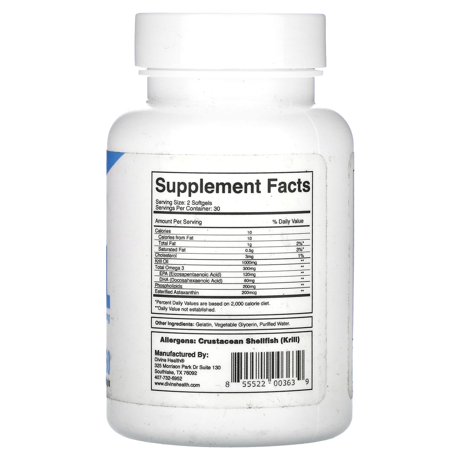 Divine Health, Dr. Colbert M.D. Living Krill, 60 Softgels