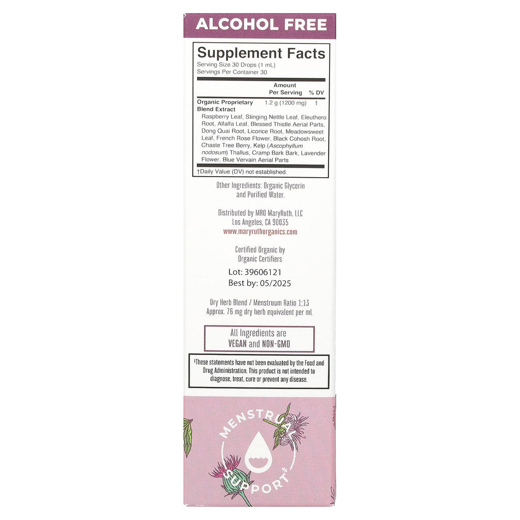 MaryRuth's, Organic Women's Wellness & Menstrual Support Liquid Extract, Alcohol Free , 1 fl oz (30 ml)