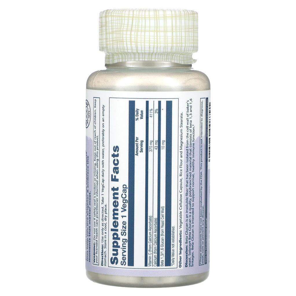 Solaray, Beta Glucan with Vitamin C, 60 VegCaps