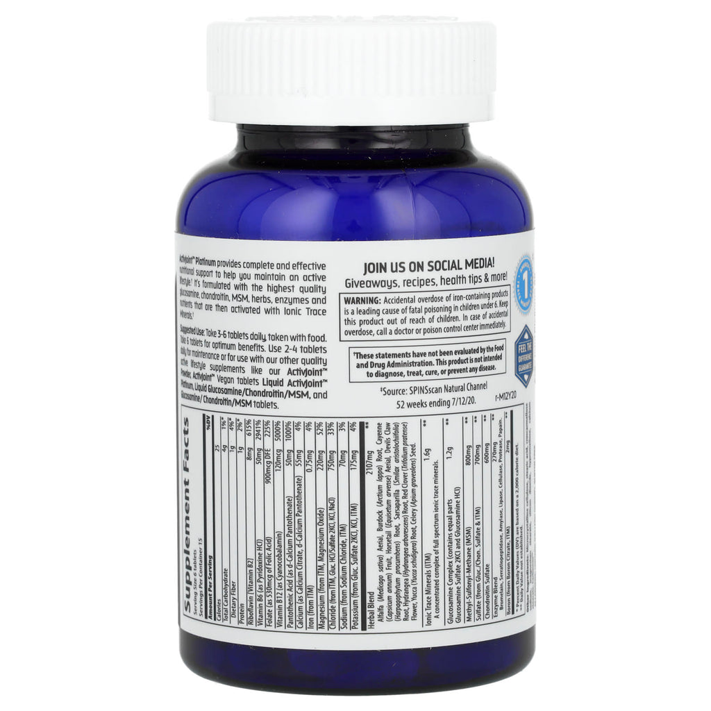 Trace, ConcenTrace, ActivJoint Platinum, 90 Tablets