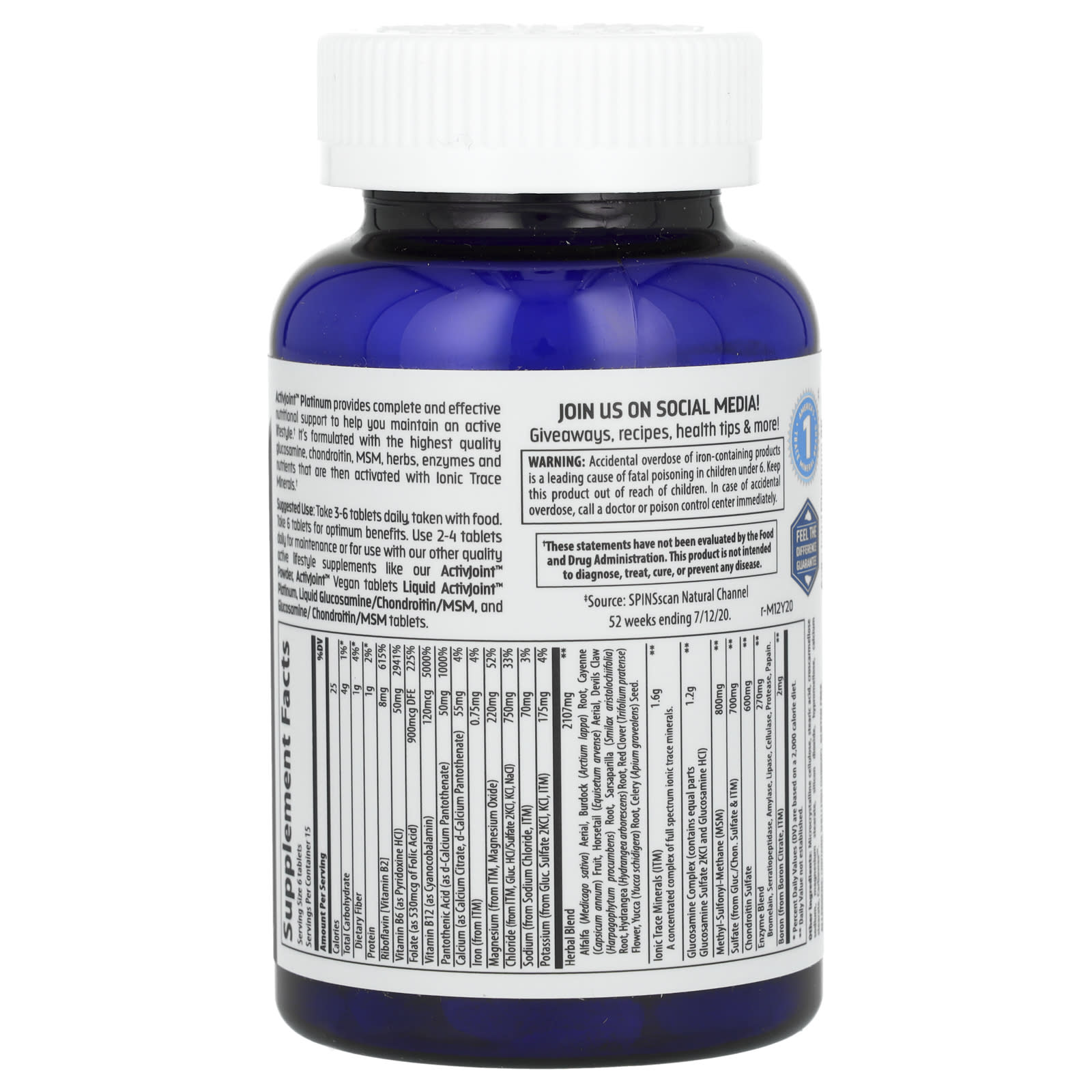 Trace, ConcenTrace, ActivJoint Platinum, 90 Tablets