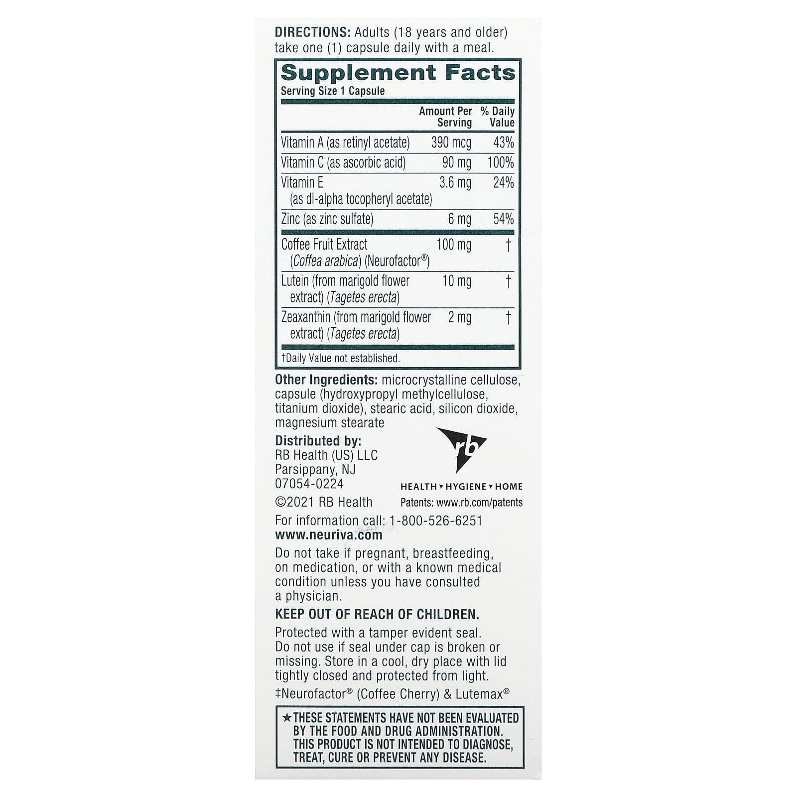 Schiff, Neuriva Brain Performance, 30 Capsules