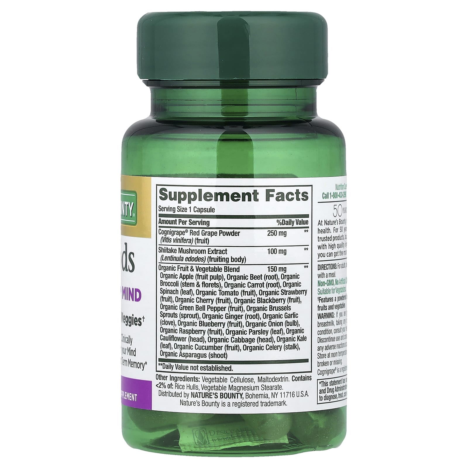 Nature's Bounty, Superfoods Plus Sharp Mind, 30 Capsules