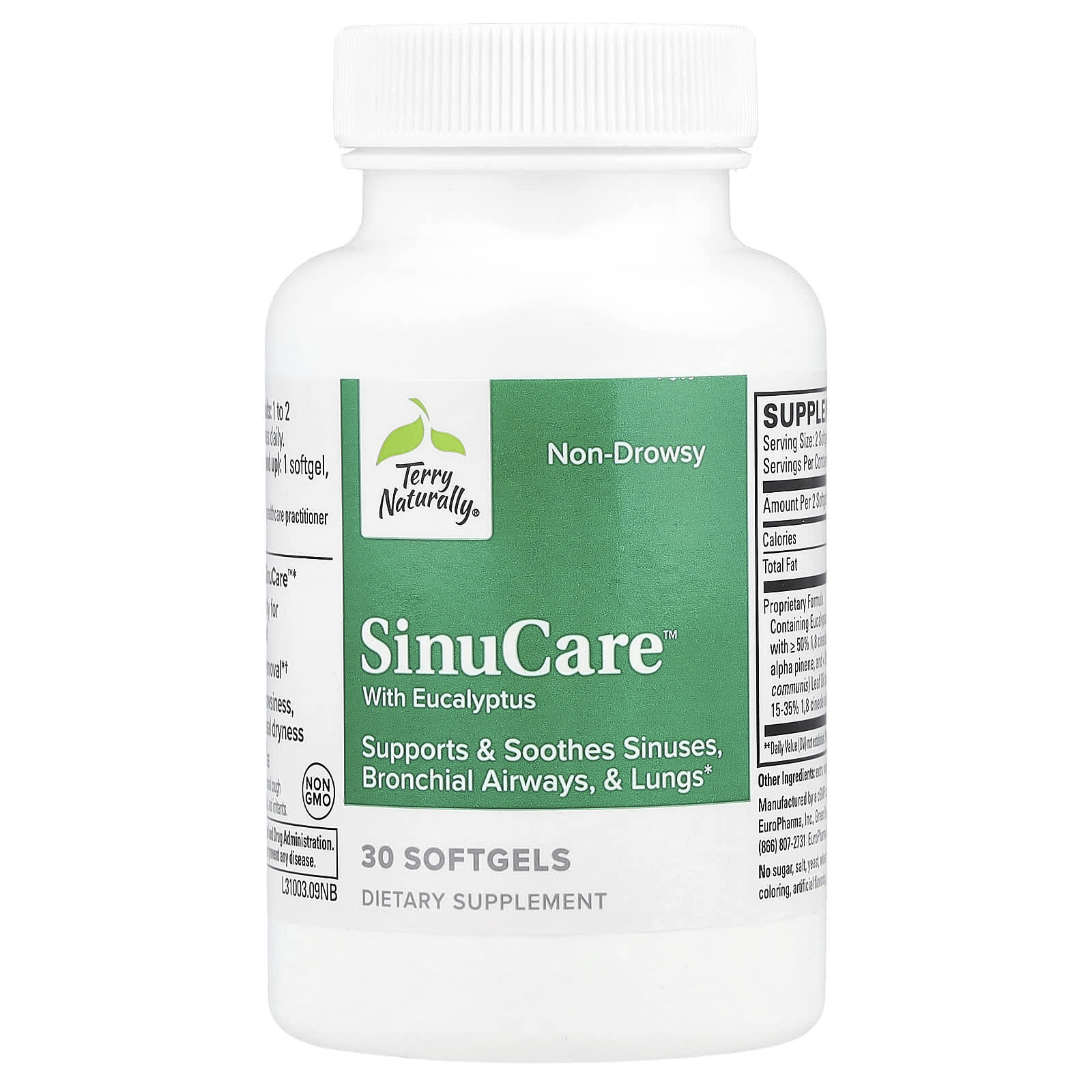 Terry Naturally, SinuCare™ with Eucalyptus, 30 Softgels