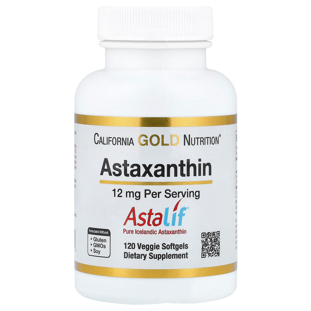 California Gold Nutrition, Astaxanthin, Astalif® Pure Icelandic, 12 mg, 120 Veggie Softgels