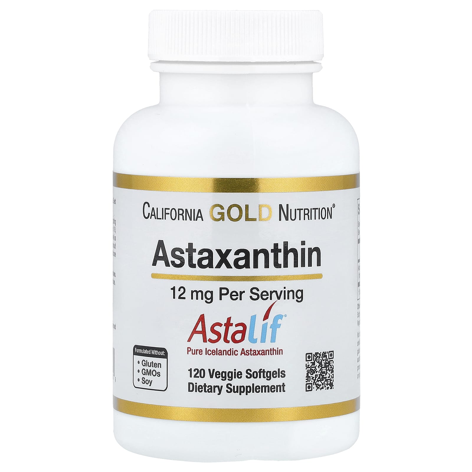 California Gold Nutrition, Astaxanthin, Astalif® Pure Icelandic, 12 mg, 120 Veggie Softgels