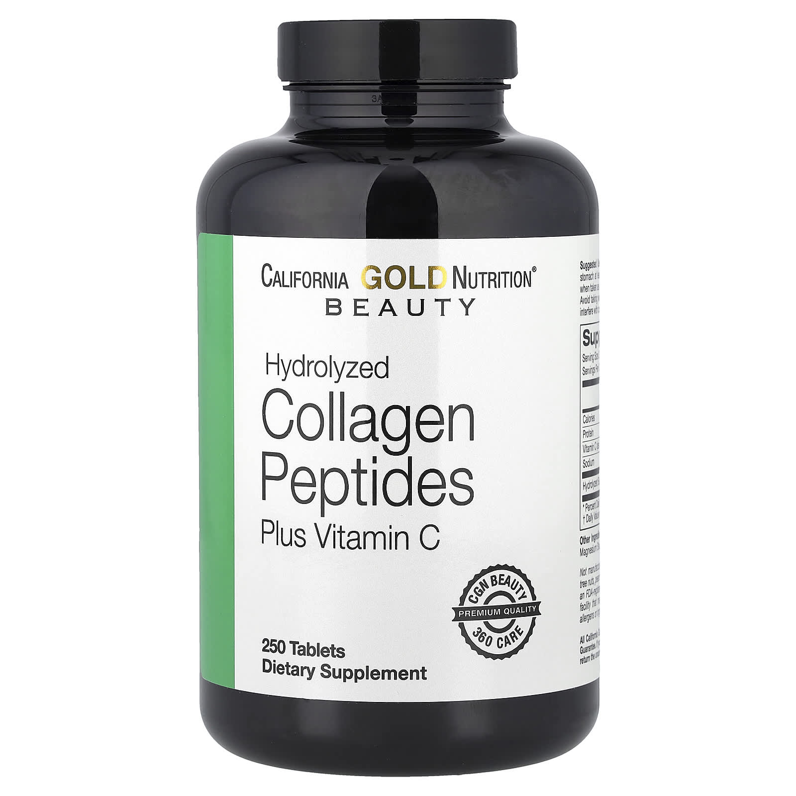 California Gold Nutrition, Hydrolyzed Collagen Peptides, Type I & III, and Vitamin C, 250 Tablets