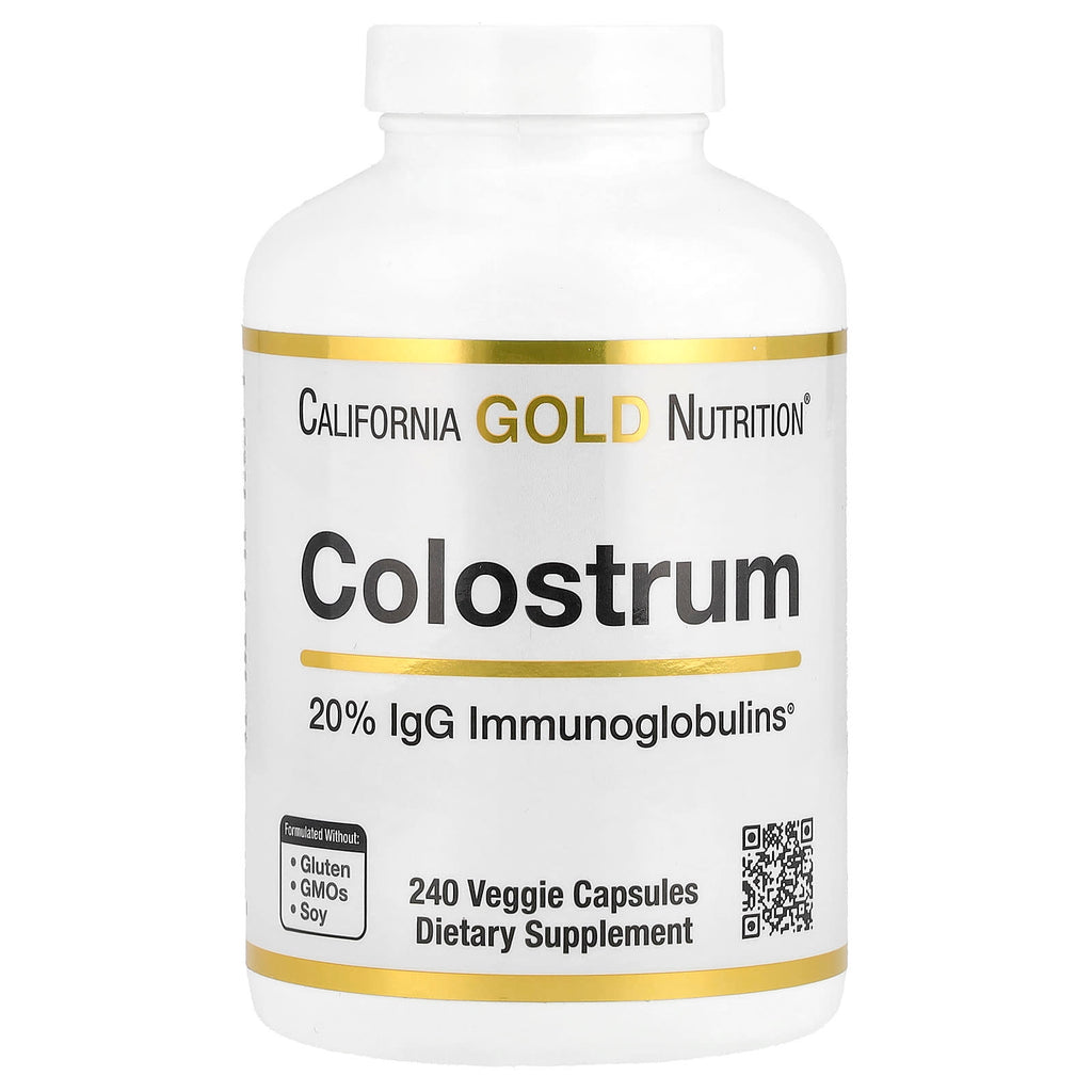 California Gold Nutrition, Colostrum with 20% IgG Immunoglobulins, 240 Veggie Capsules