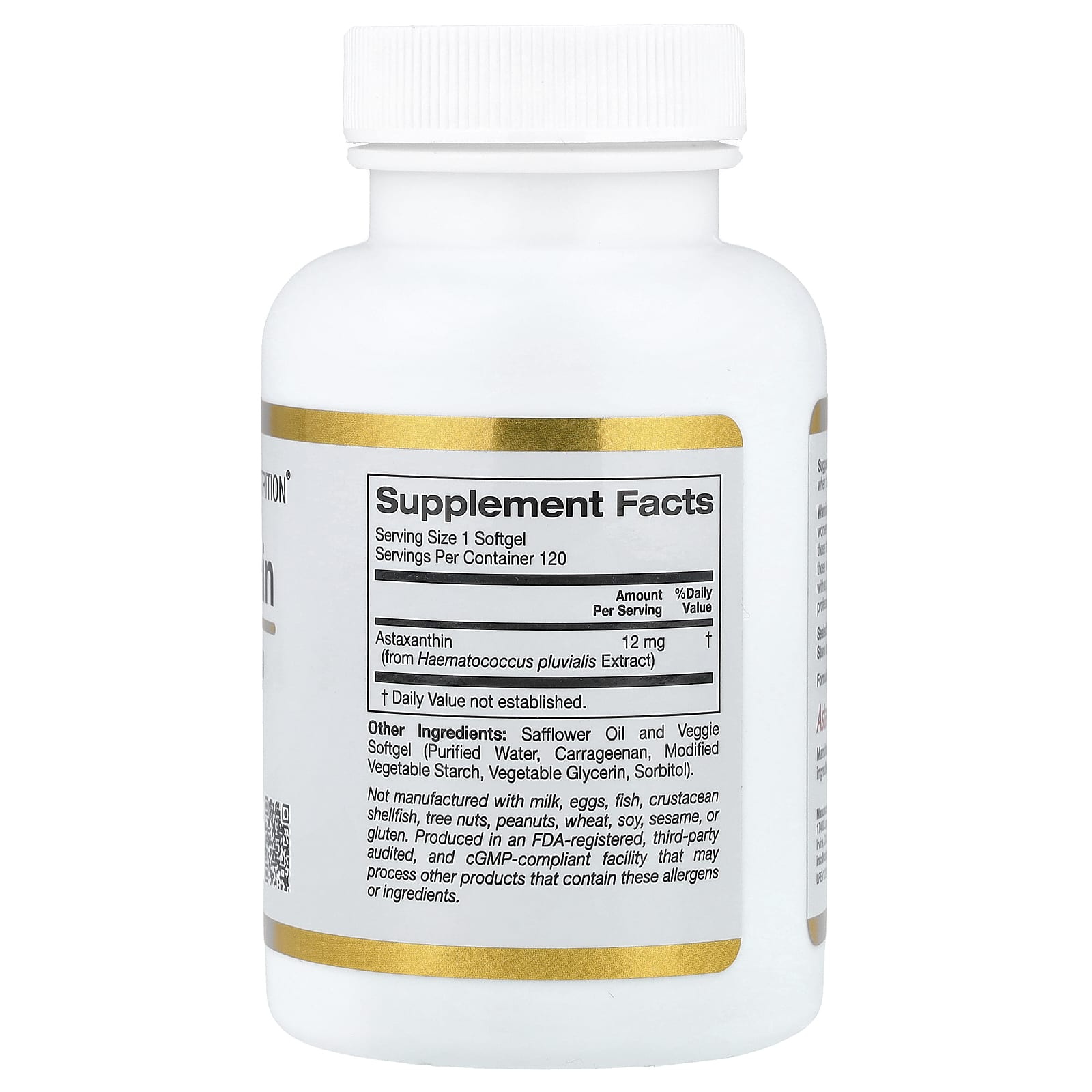 California Gold Nutrition, Astaxanthin, Astalif® Pure Icelandic, 12 mg, 120 Veggie Softgels