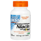 Doctor's Best, Sustained-Release Niacin with niaXtend®, 500 mg, 120 Tablets