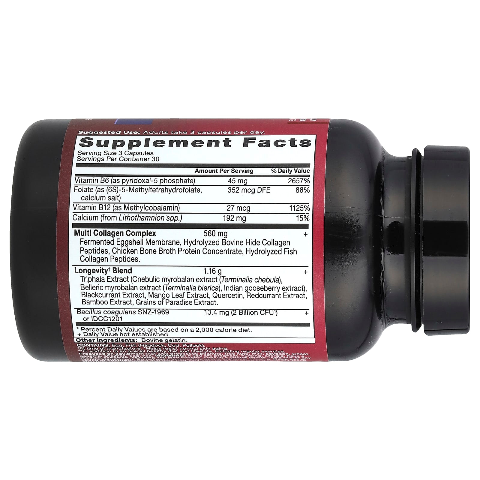 Ancient Nutrition, Multi Collagen Advanced, Longevity, 90 Capsules