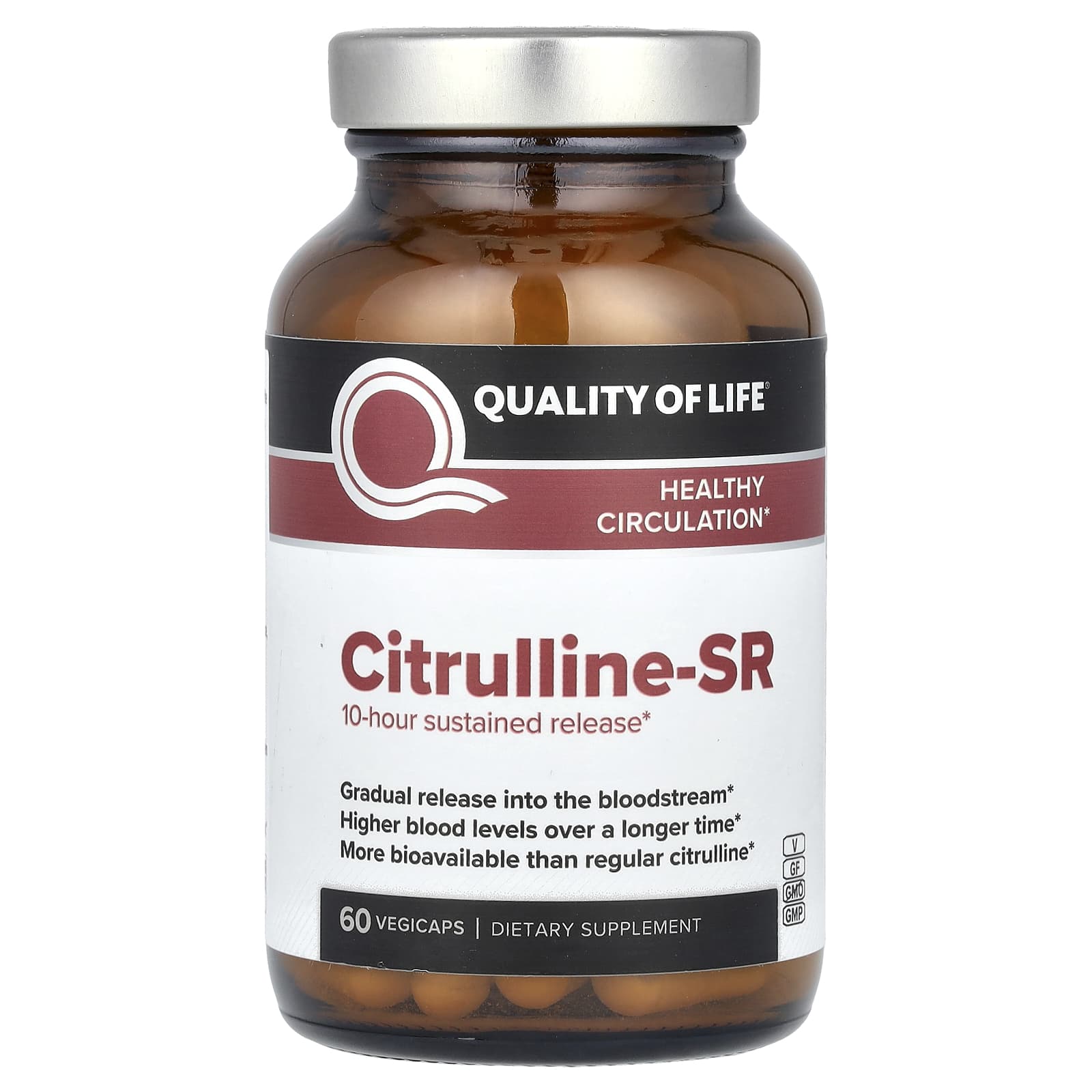 Quality of Life, Citrulline-DR, 60 Vegicaps (400 mg Per Capsule)