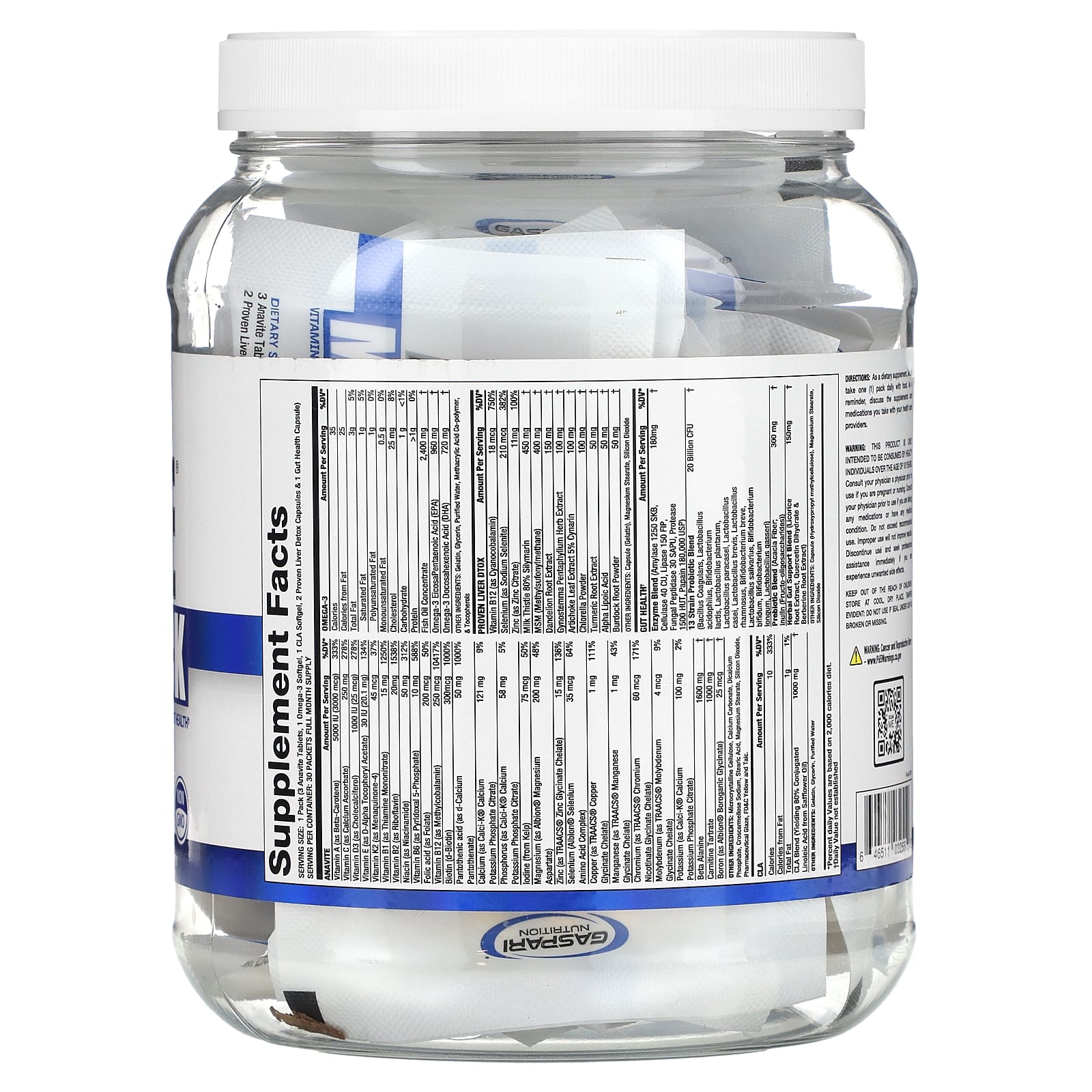 Gaspari Nutrition, Anavite Multi-Pack, 30 Packets