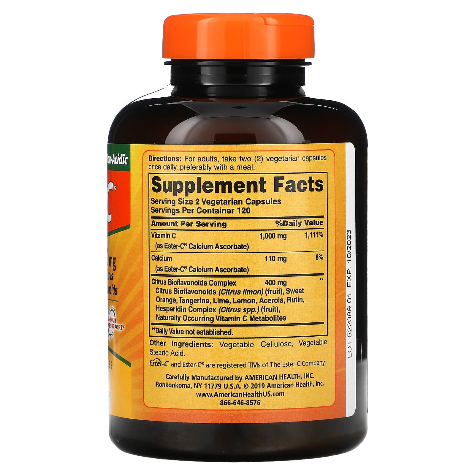 American Health, Ester-C with Citrus Bioflavonoids, 240 Vegetarian Capsules