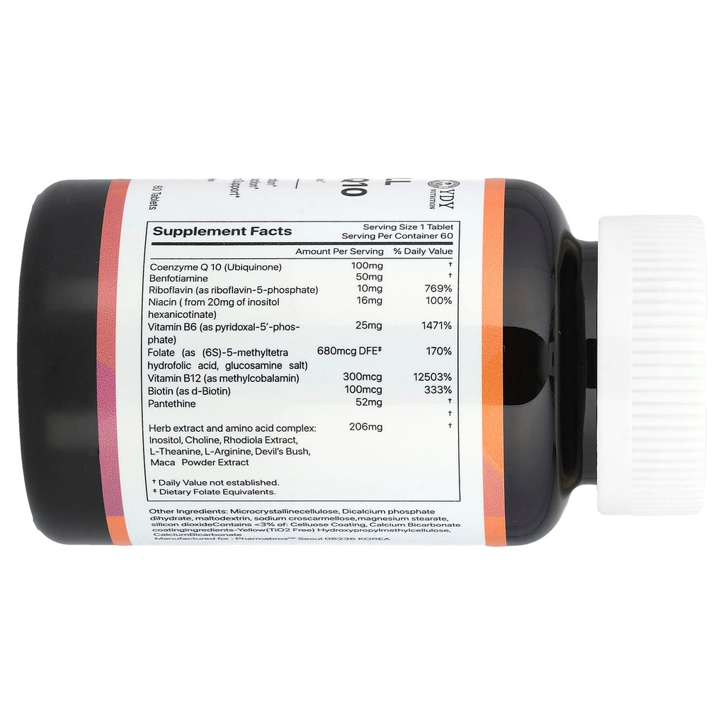 YDY, All Active BQ10 With Quatrefolic®, 60 Tablets