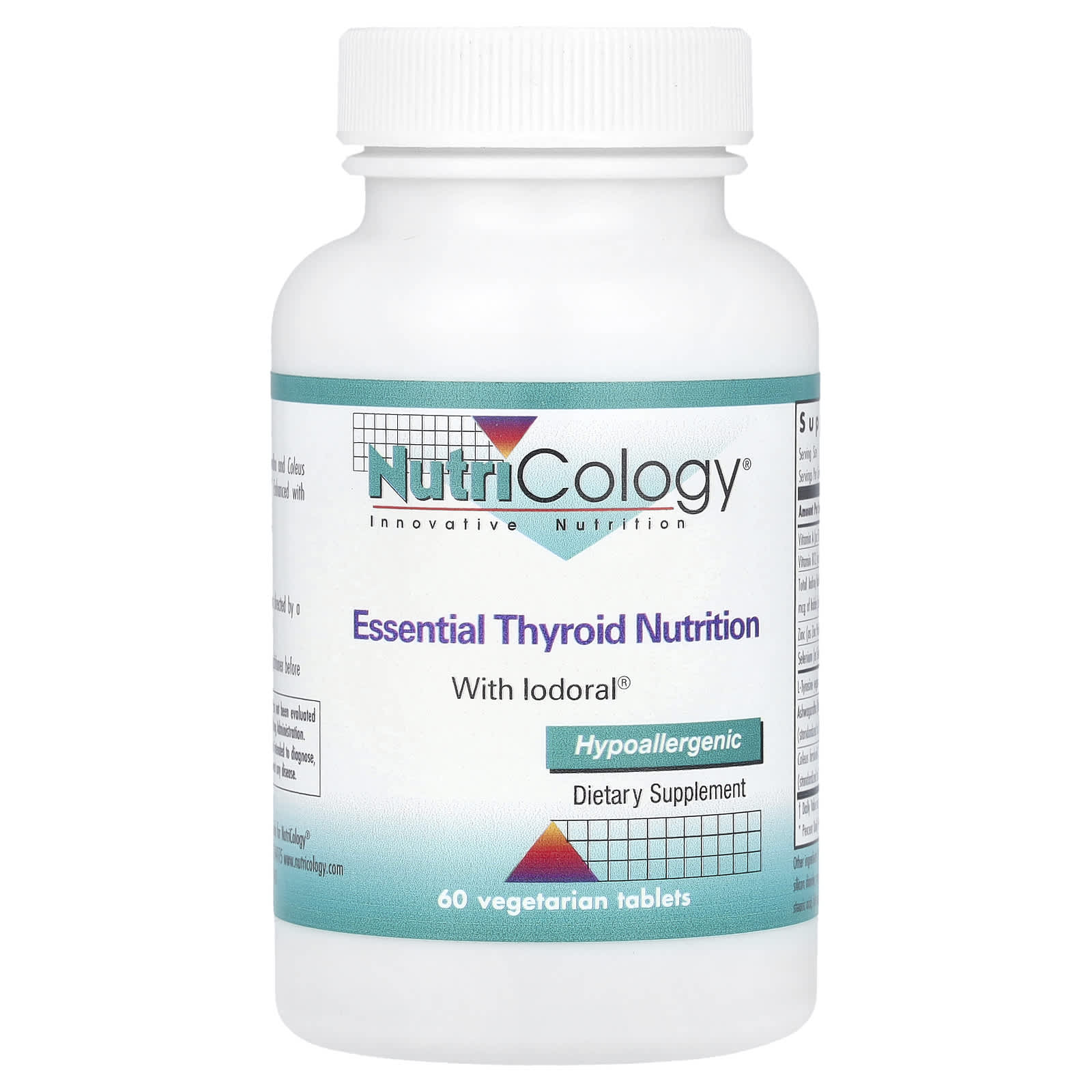 Nutricology, Essential Thyroid Nutrition with Iodoral®, 60 Vegetarian Tablets
