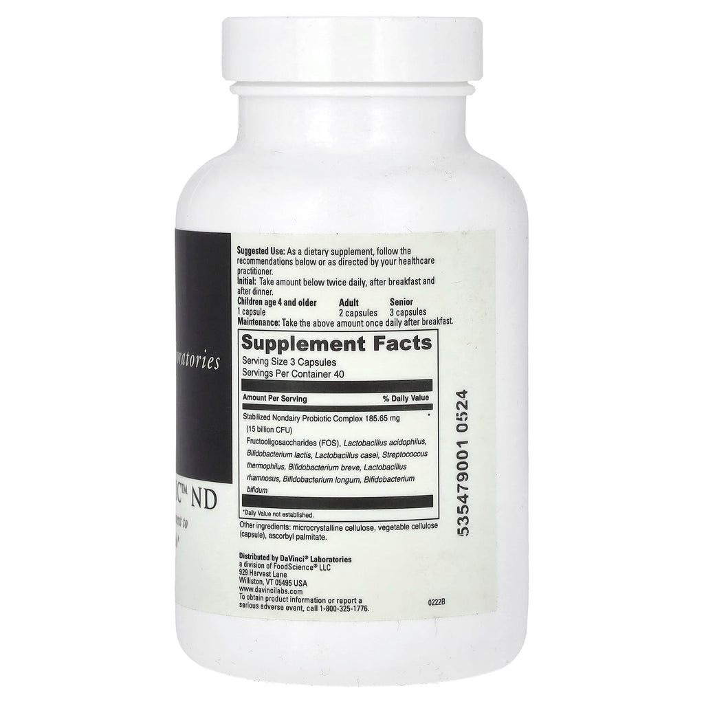 DaVinci Laboratories, Mega Probiotic-ND, 120 Capsules