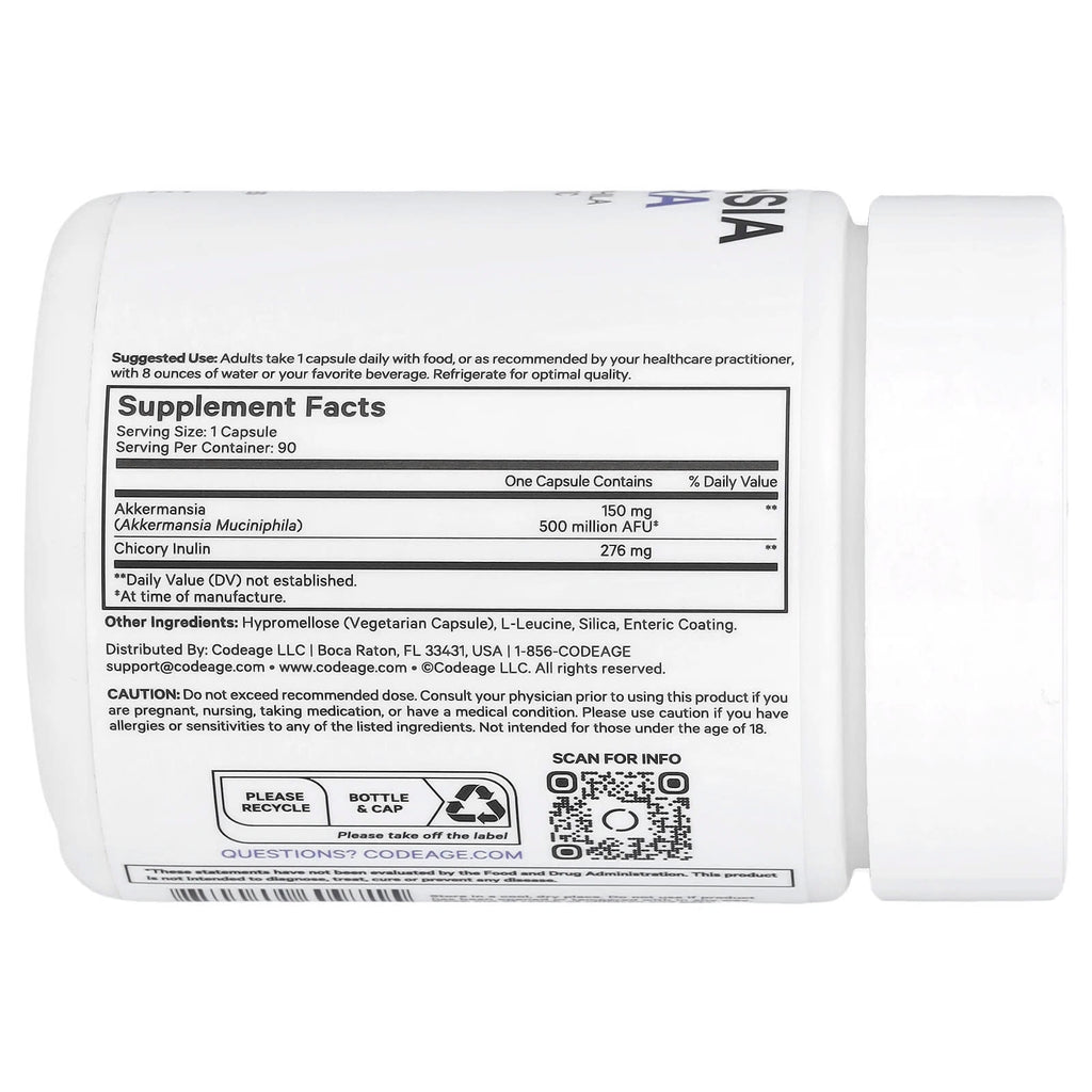 Codeage, Akkermansia 500 Ultra, 90 Vegetable Capsules