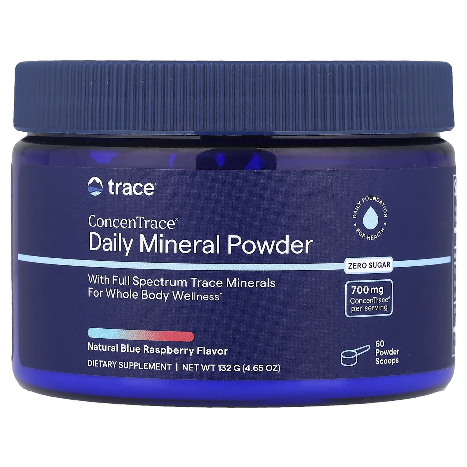 Trace, ConcenTrace®, Daily Mineral Powder, Blue Raspberry, 4.65 oz (132 g)
