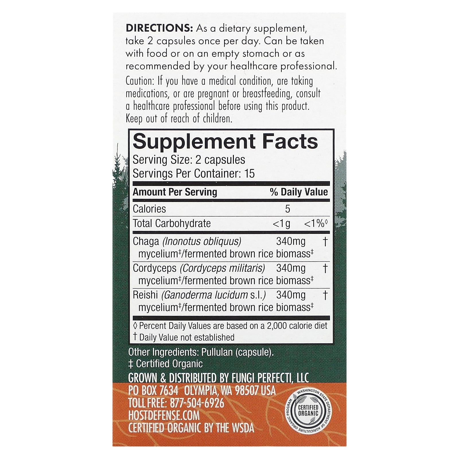 Host Defense, Mushrooms, Breath, 30 Capsules