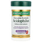 Nature's Bounty, Chewable Probiotic Acidophilus, Strawberry, 1 Billion, 60 Chewable Wafers