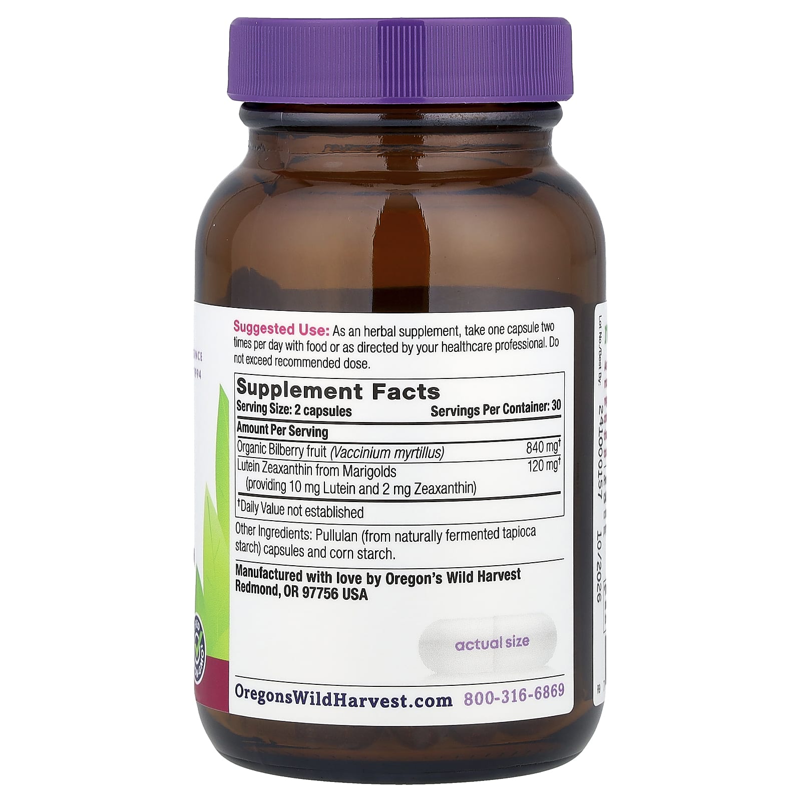 Oregon's Wild Harvest, Eyes Love Lutein™, 60 Vegan Capsules