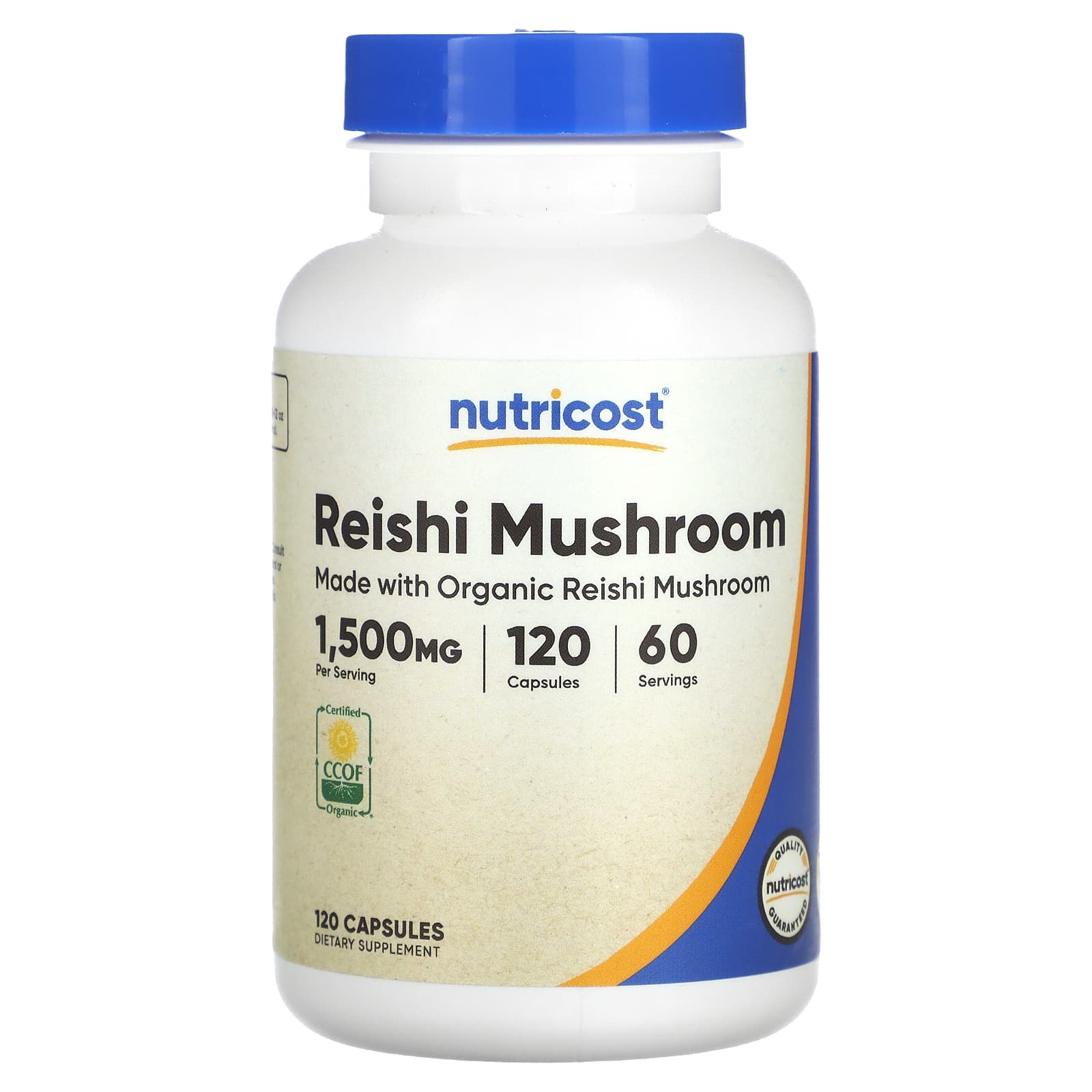 Nutricost, Reishi Mushroom, 120 Capsules (750 mg per Capsule)