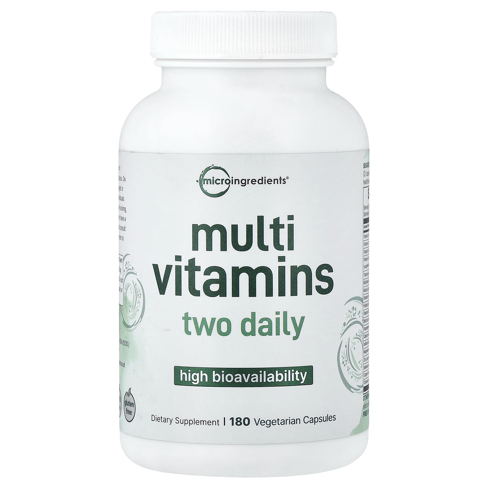 Micro Ingredients, Multi Vitamins, High Bioavailability, 180 Vegetarian Capsules