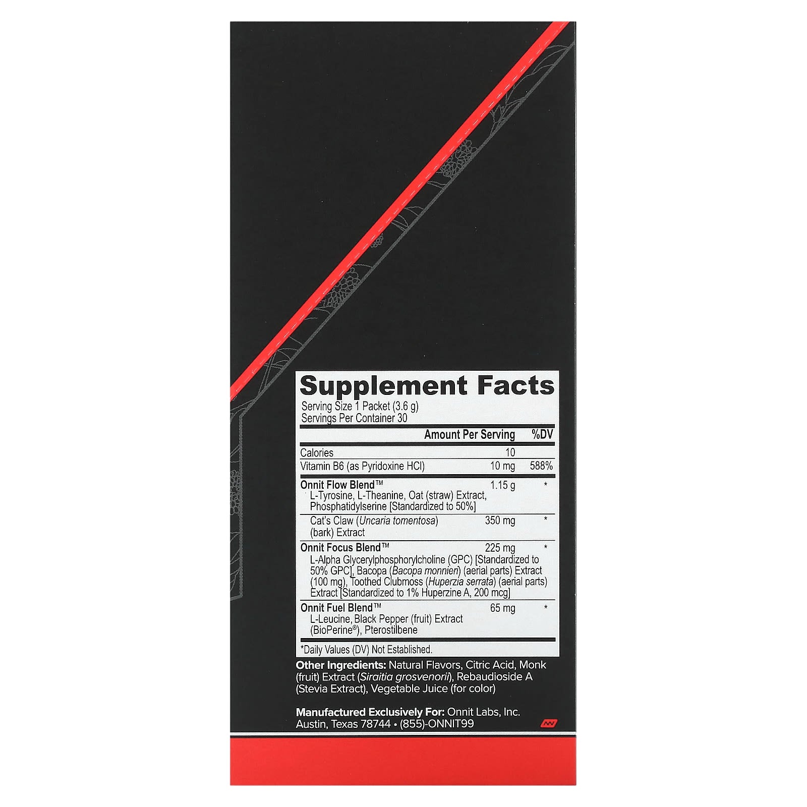 Onnit, Alpha Brain Instant, Memory & Focus, Ruby Grapefruit, 30 Packets, 0.13 oz (3.6 g) Each 