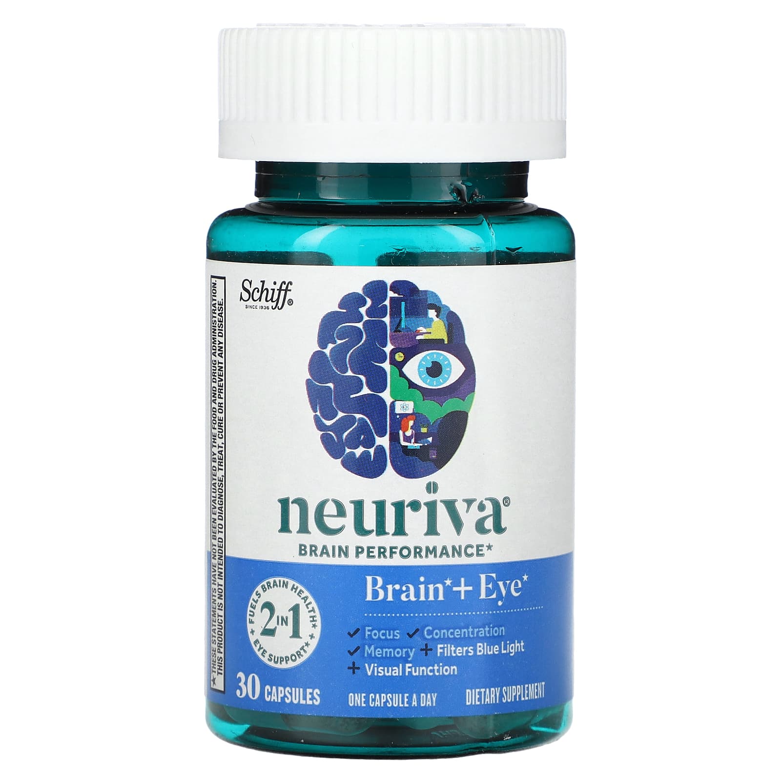Schiff, Neuriva Brain Performance, 30 Capsules