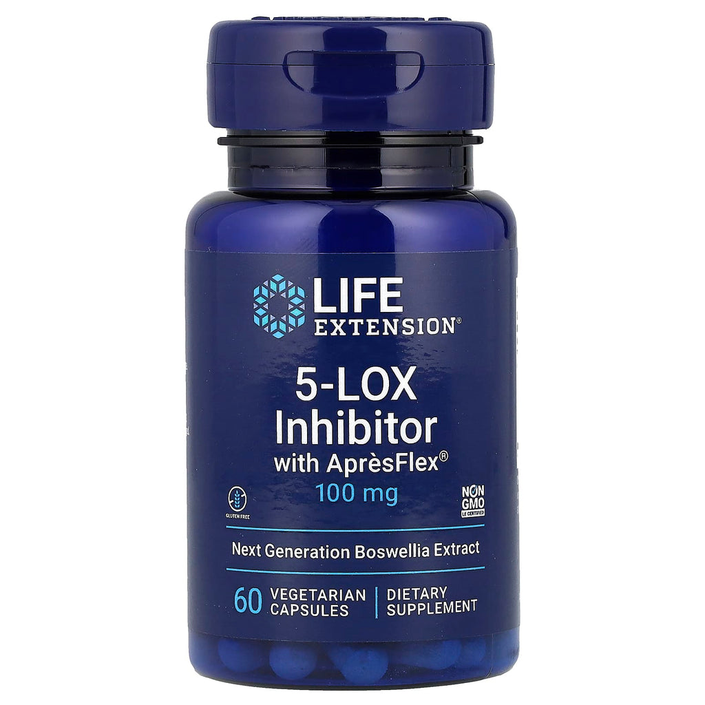 Life Extension, 5-LOX Inhibitor with ApresFlex®, 100 mg, 60 Vegetarian Capsules