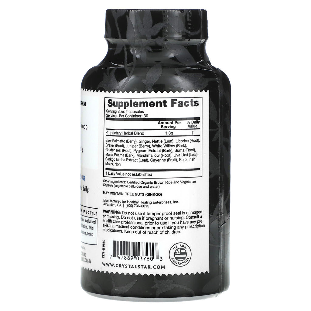 Crystal Star, Prostate Support, 60 Vegetarian Capsules