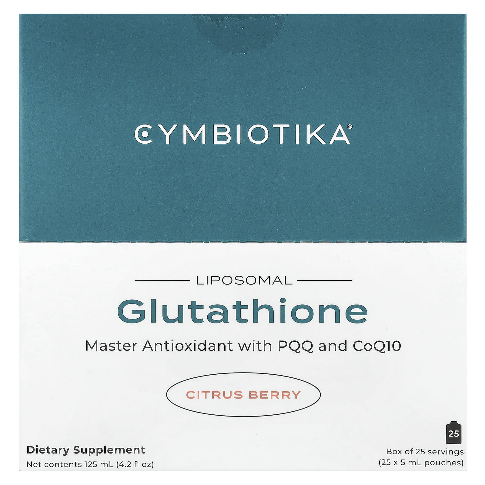 Cymbiotika, Glutathione, Liposomal, Citrus Berry, 25 Pouches, 5 ml Each