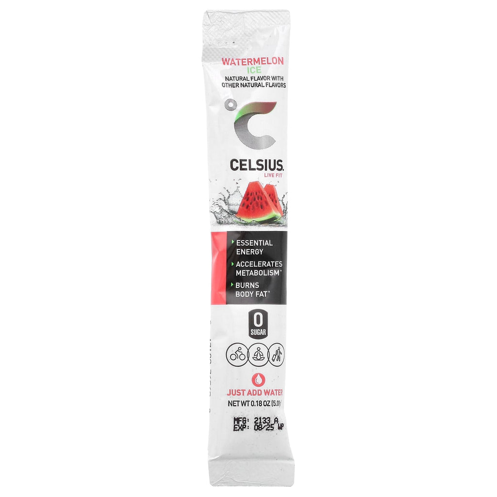 Celsius, Live Fit, Watermelon Ice, 14 On-The-Go-Packets, 0.18 oz (5.08 g) Each