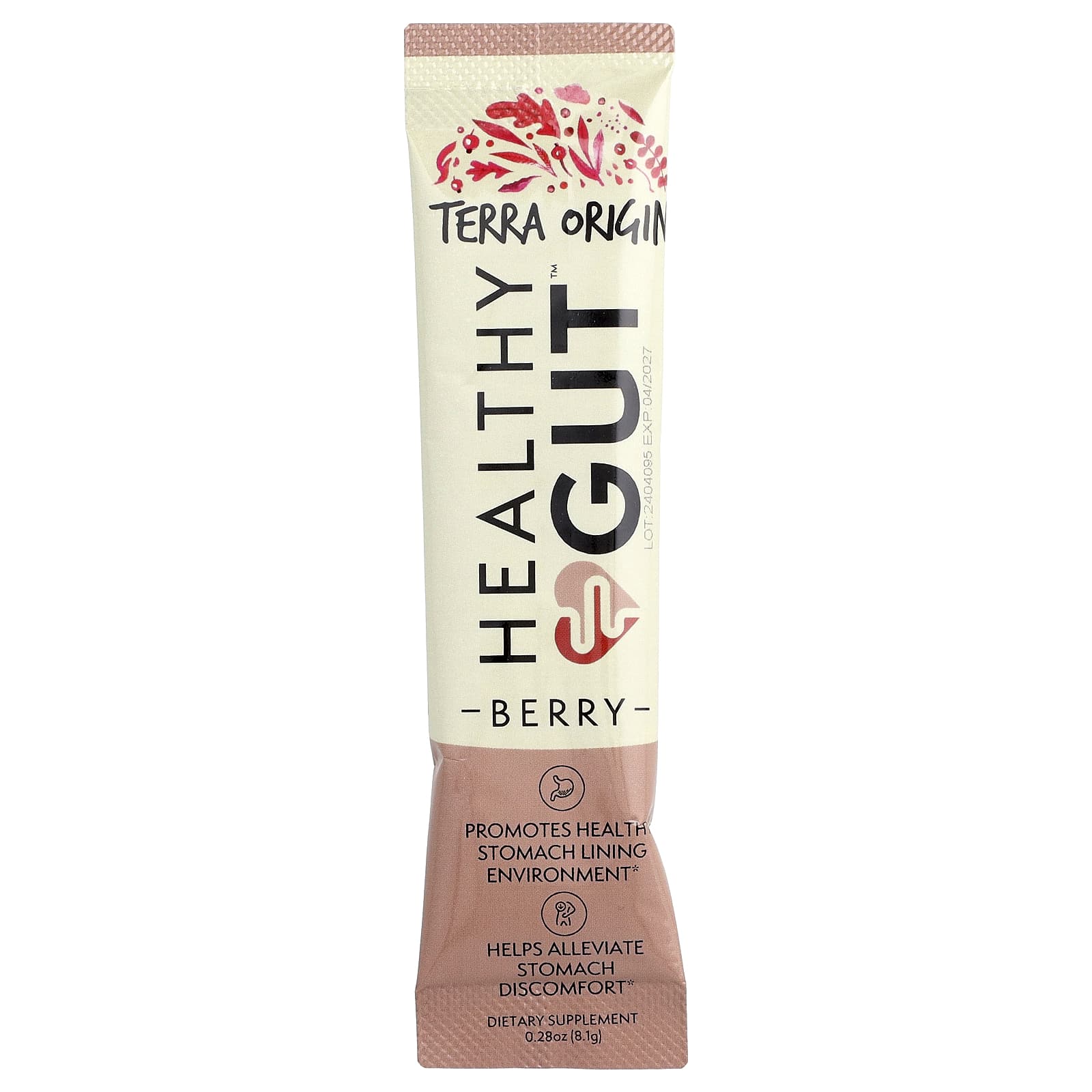 Terra Origin, Healthy Gut™, Berry , 21 On The Go Packets, 0.26 oz (8.1 g) Each