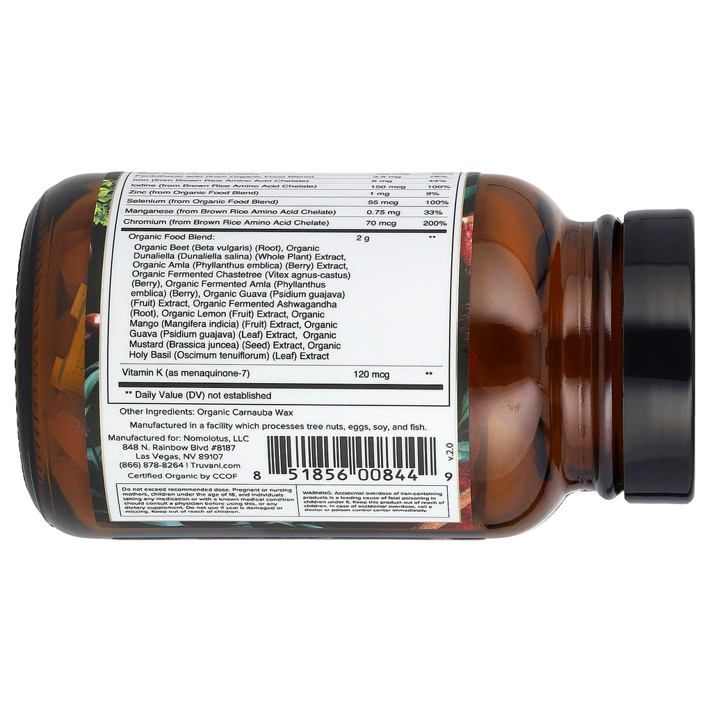Truvani, Organic Multivitamin, 90 Tablets
