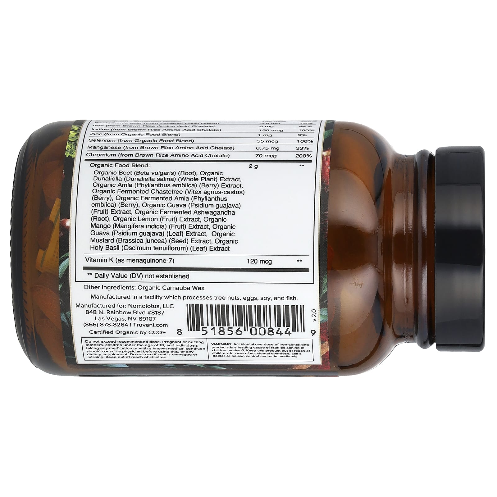 Truvani, Organic Multivitamin, 90 Tablets