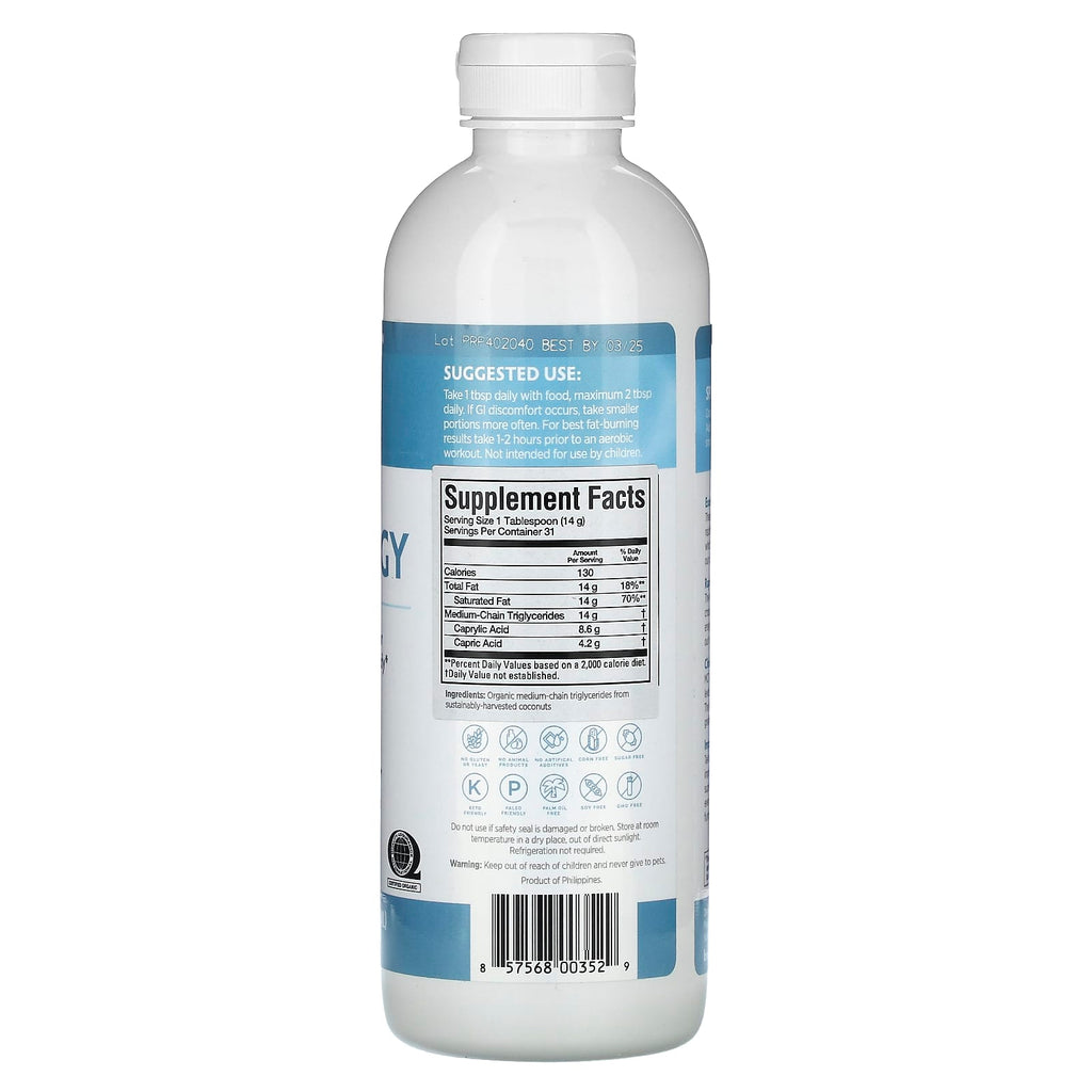 BrainMD, Brain MCT Energy Organic Oil, 16 fl oz (473 ml)