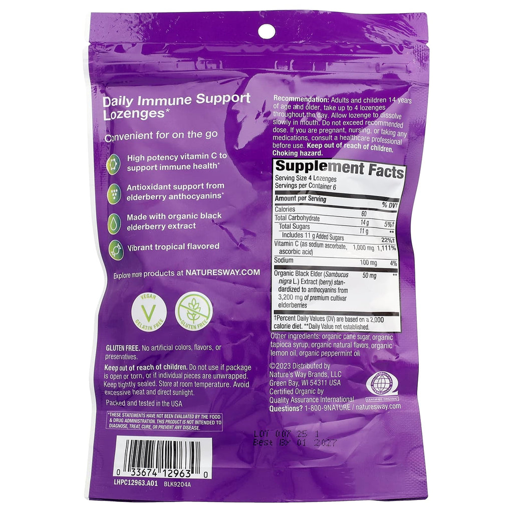 Nature's Way, Sambucus® Immune Lozenges, Tropical, 24 Lozenges