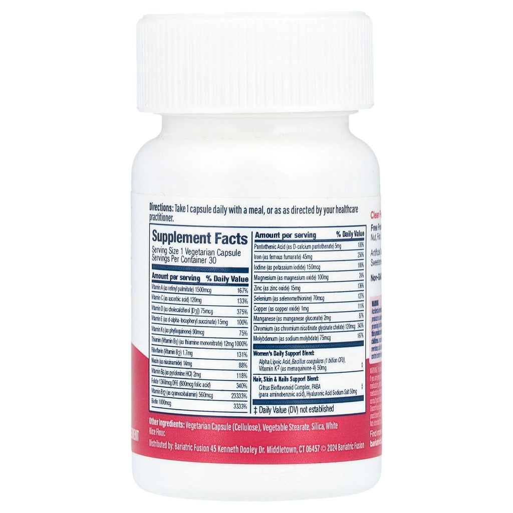 Bariatric Fusion, Women's Multivitamin With Iron, 30 Capsules