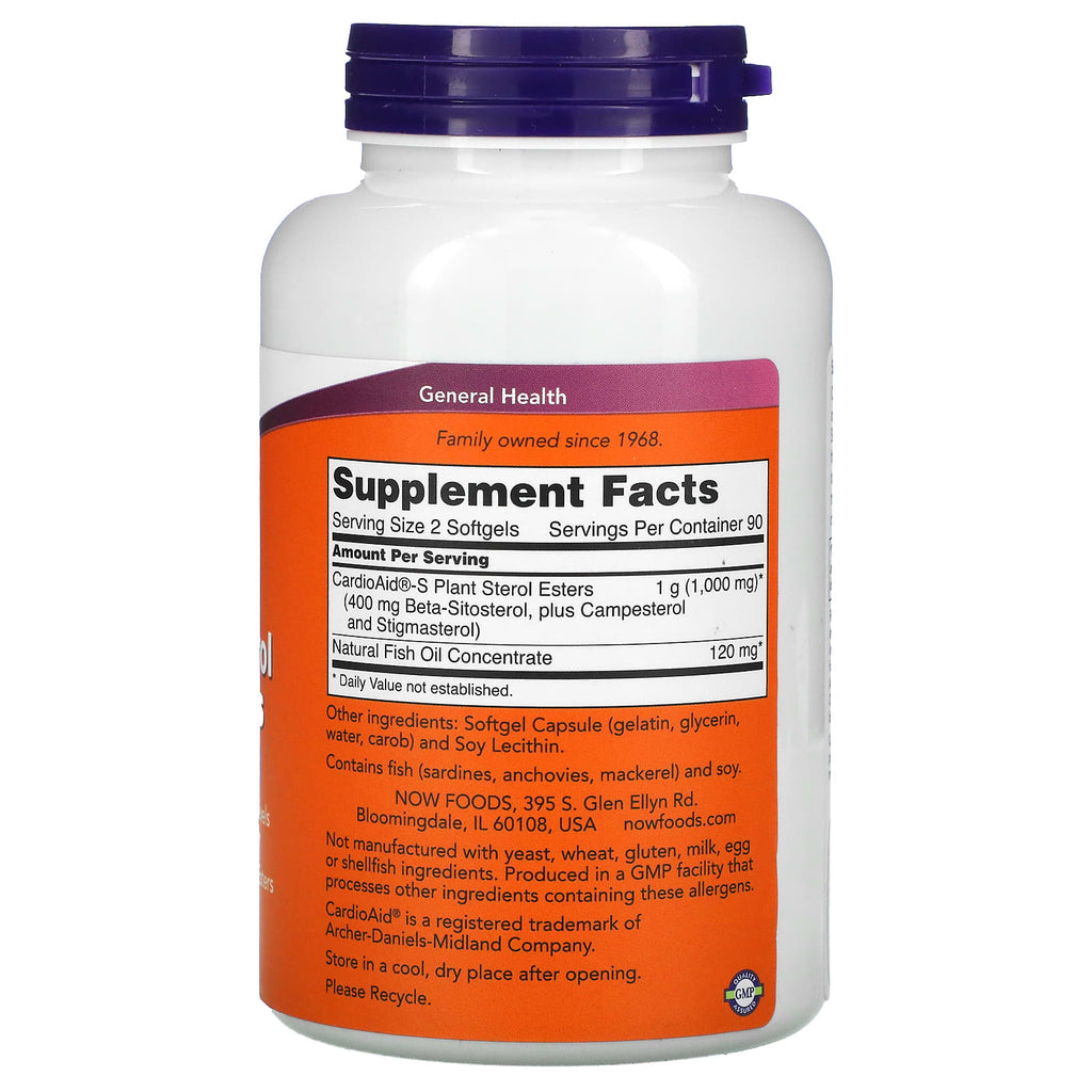 NOW Foods, Beta-Sitosterol Plant Sterols, 180 Softgels