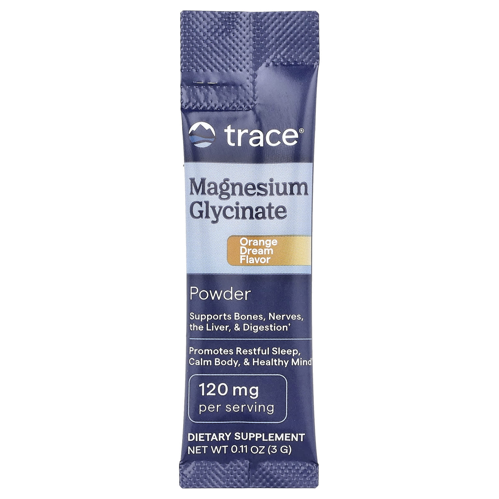Trace, Magnesium Glycinate Powder, Orange Dream, 30 Packets, 0.11 oz (3 g) Each